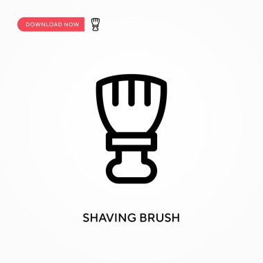 Tıraş fırçası basit vektör simgesi. Web sitesi veya mobil uygulama için modern, basit düz vektör çizimi