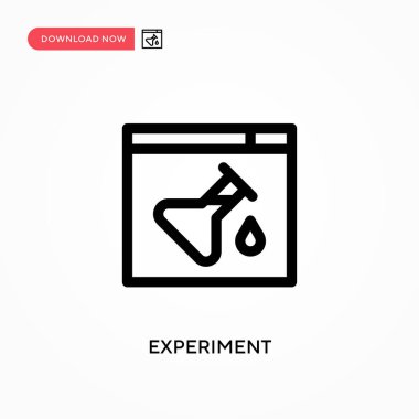 Basit vektör simgesi deneyi. Web sitesi veya mobil uygulama için modern, basit düz vektör çizimi