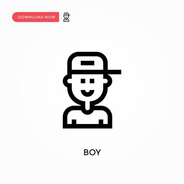 Çocuk basit vektör simgesi. Web sitesi veya mobil uygulama için modern, basit düz vektör çizimi