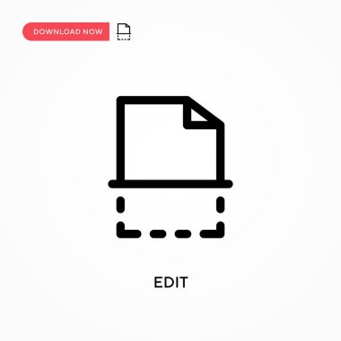 Basit vektör simgesini düzenle. Web sitesi veya mobil uygulama için modern, basit düz vektör çizimi
