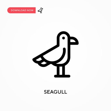 Martı Basit vektör simgesi. Web sitesi veya mobil uygulama için modern, basit düz vektör çizimi