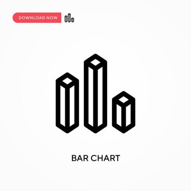 Çubuk çizelgesi basit vektör simgesi. Web sitesi veya mobil uygulama için modern, basit düz vektör çizimi