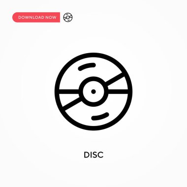 Disk Basit vektör simgesi. Web sitesi veya mobil uygulama için modern, basit düz vektör çizimi