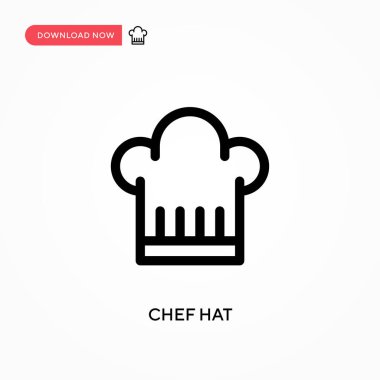 Şef şapkası Basit vektör simgesi. Web sitesi veya mobil uygulama için modern, basit düz vektör çizimi