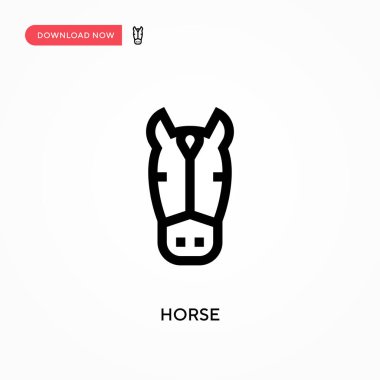 At Basit vektör simgesi. Web sitesi veya mobil uygulama için modern, basit düz vektör çizimi