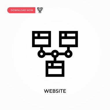 Web sitesi Basit vektör simgesi. Web sitesi veya mobil uygulama için modern, basit düz vektör çizimi