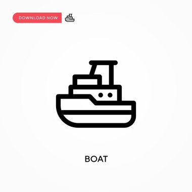 Tekne Basit vektör simgesi. Web sitesi veya mobil uygulama için modern, basit düz vektör çizimi