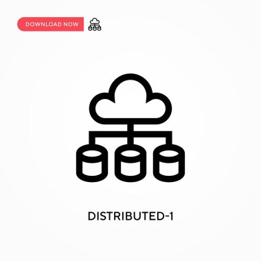 Dağıtılmış-1 Basit vektör simgesi. Web sitesi veya mobil uygulama için modern, basit düz vektör çizimi