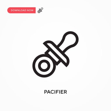 Emzik Basit vektör simgesi. Web sitesi veya mobil uygulama için modern, basit düz vektör çizimi