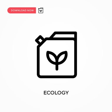 Ekoloji basit vektör simgesi. Web sitesi veya mobil uygulama için modern, basit düz vektör çizimi