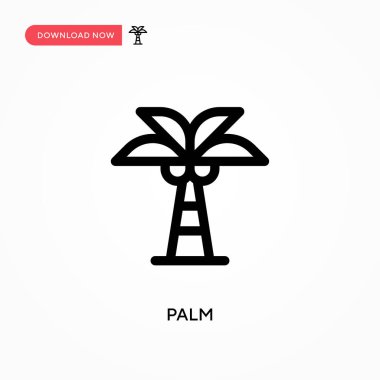 Palm Simple vektör simgesi. Web sitesi veya mobil uygulama için modern, basit düz vektör çizimi