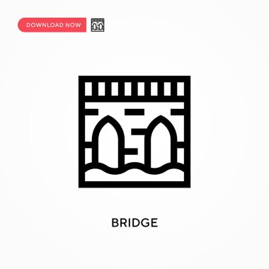 Köprü basit vektör simgesi. Web sitesi veya mobil uygulama için modern, basit düz vektör çizimi