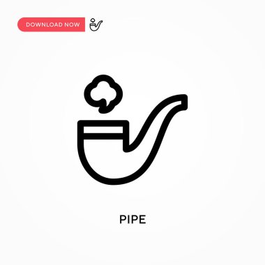 Basit Boru vektör simgesi. Web sitesi veya mobil uygulama için modern, basit düz vektör çizimi