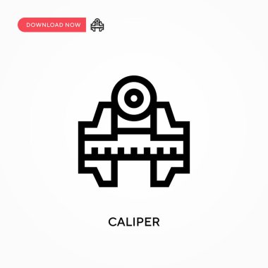 Kaliper Basit vektör simgesi. Web sitesi veya mobil uygulama için modern, basit düz vektör çizimi
