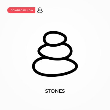 Taşlar basit vektör simgesi. Web sitesi veya mobil uygulama için modern, basit düz vektör çizimi