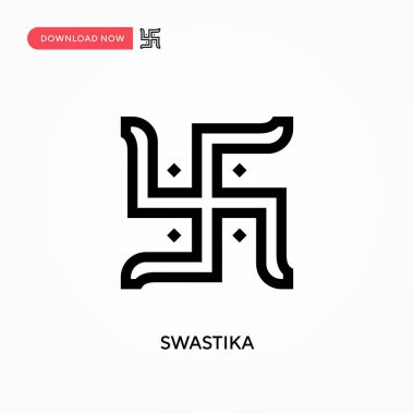 Gamalı haç basit vektör simgesi. Web sitesi veya mobil uygulama için modern, basit düz vektör çizimi