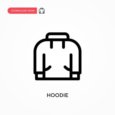Kapüşonlu basit vektör ikonu. Web sitesi veya mobil uygulama için modern, basit düz vektör çizimi