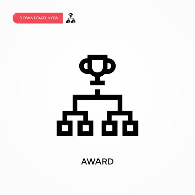 Ödül basit vektör simgesi. Web sitesi veya mobil uygulama için modern, basit düz vektör çizimi