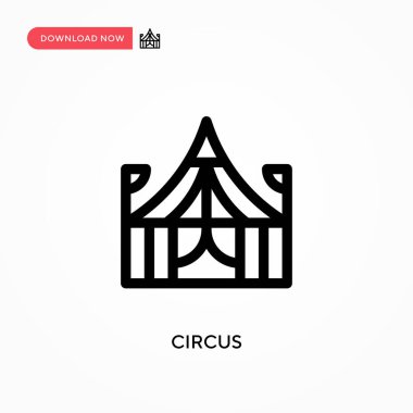 Basit Sirk vektör simgesi. Web sitesi veya mobil uygulama için modern, basit düz vektör çizimi