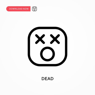 Ölü Basit vektör simgesi. Web sitesi veya mobil uygulama için modern, basit düz vektör çizimi