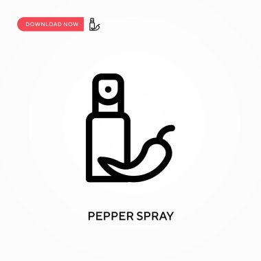 Biber gazı basit vektör ikonu. Web sitesi veya mobil uygulama için modern, basit düz vektör çizimi