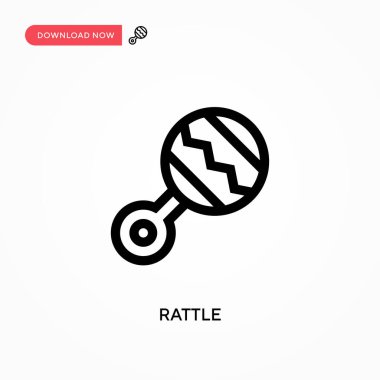 Basit vektör simgesini tıkırdat. Web sitesi veya mobil uygulama için modern, basit düz vektör çizimi