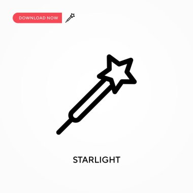 Starlight Basit vektör simgesi. Web sitesi veya mobil uygulama için modern, basit düz vektör çizimi