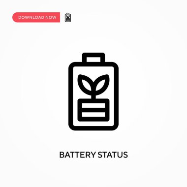 Batarya durumu basit vektör simgesi. Web sitesi veya mobil uygulama için modern, basit düz vektör çizimi