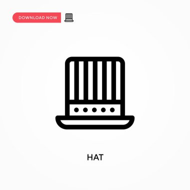 Şapka Basit vektör simgesi. Web sitesi veya mobil uygulama için modern, basit düz vektör çizimi