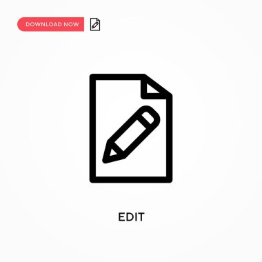 Basit vektör simgesini düzenle. Web sitesi veya mobil uygulama için modern, basit düz vektör çizimi