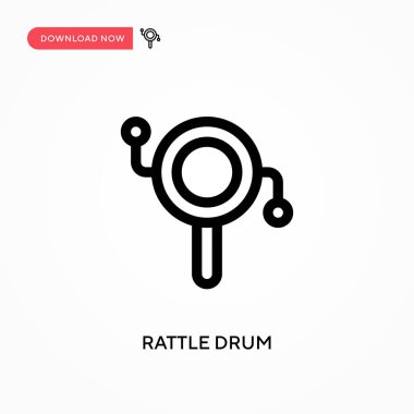 Trampet davulu basit vektör simgesi. Web sitesi veya mobil uygulama için modern, basit düz vektör çizimi