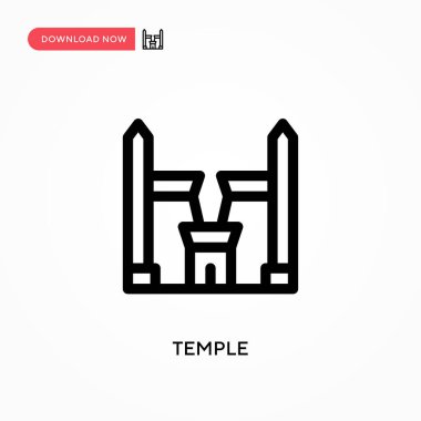 Temple Simple vektör simgesi. Web sitesi veya mobil uygulama için modern, basit düz vektör çizimi