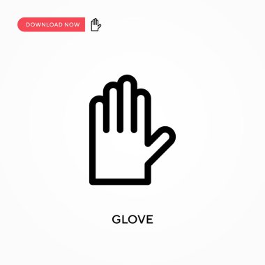 Basit Eldiven vektör simgesi. Web sitesi veya mobil uygulama için modern, basit düz vektör çizimi