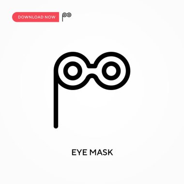 Göz maskesi Basit vektör simgesi. Web sitesi veya mobil uygulama için modern, basit düz vektör çizimi