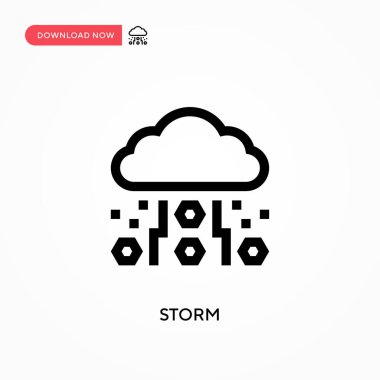Storm Simple vektör simgesi. Web sitesi veya mobil uygulama için modern, basit düz vektör çizimi