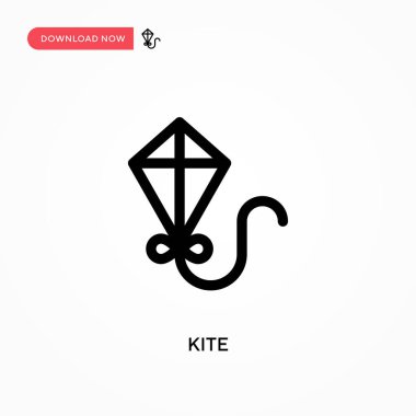 Kite Basit vektör simgesi. Web sitesi veya mobil uygulama için modern, basit düz vektör çizimi