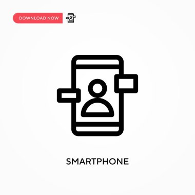 Akıllı telefon basit vektör simgesi. Web sitesi veya mobil uygulama için modern, basit düz vektör çizimi