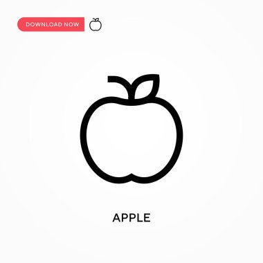 Apple Basit vektör simgesi. Web sitesi veya mobil uygulama için modern, basit düz vektör çizimi