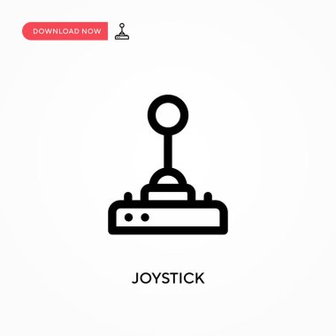 Joystick Basit vektör simgesi. Web sitesi veya mobil uygulama için modern, basit düz vektör çizimi