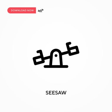 Tahterevalli basit vektör simgesi. Web sitesi veya mobil uygulama için modern, basit düz vektör çizimi