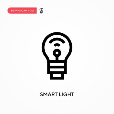 Akıllı ışık Basit vektör simgesi. Web sitesi veya mobil uygulama için modern, basit düz vektör çizimi