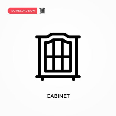 Kabine Basit vektör simgesi. Web sitesi veya mobil uygulama için modern, basit düz vektör çizimi