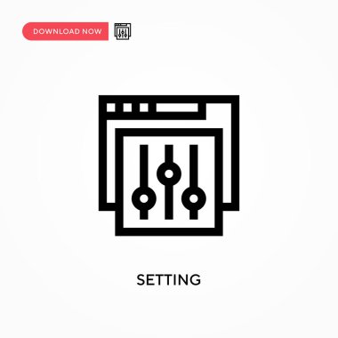 Basit vektör simgesi ayarlanıyor. Web sitesi veya mobil uygulama için modern, basit düz vektör çizimi