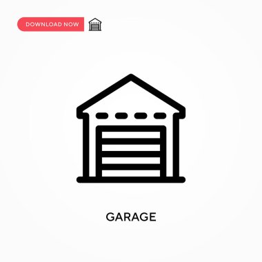 Garaj Basit vektör simgesi. Web sitesi veya mobil uygulama için modern, basit düz vektör çizimi