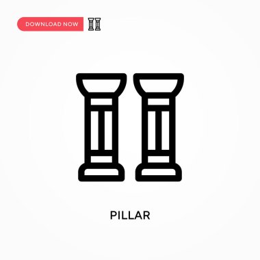Sütun Basit vektör simgesi. Web sitesi veya mobil uygulama için modern, basit düz vektör çizimi
