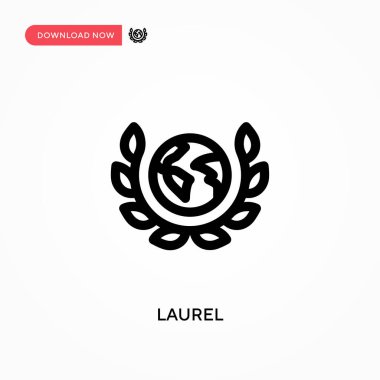 Laurel Basit vektör simgesi. Web sitesi veya mobil uygulama için modern, basit düz vektör çizimi