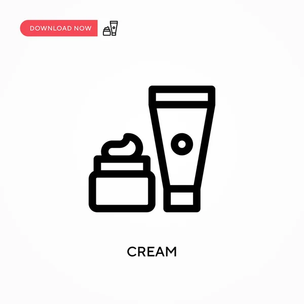 Cream Egyszerű Vektor Ikon Modern Egyszerű Lapos Vektor Illusztráció Weboldalhoz — Stock Vector