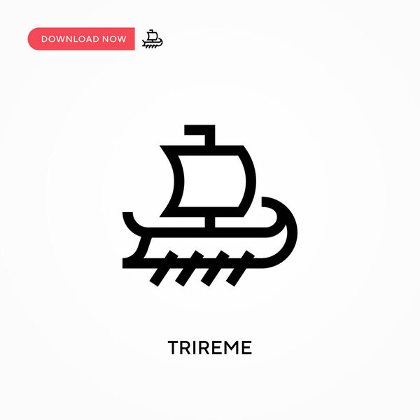 Trireme Simple vector icon. Modern, simple flat vector illustration for web site or mobile app