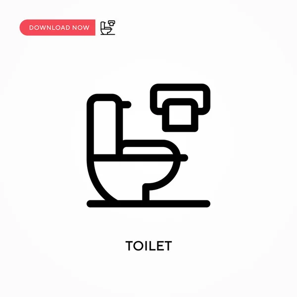 Toilet Simple Vector Icon Modern Simple Flat Vector Illustration Web — Stock Vector