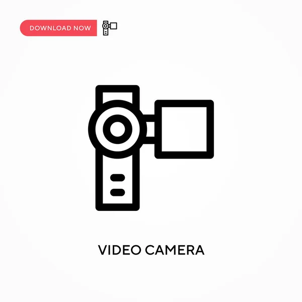 Videokamera Einfaches Vektorsymbol Moderne Einfache Flache Vektordarstellung Für Website Oder — Stockvektor